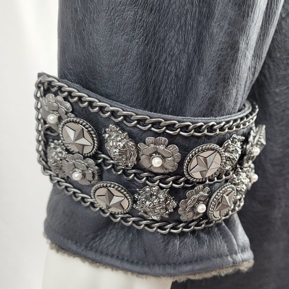 NEW Chanel Lambswool Shearling Leather Jacket/Coat - Picture 6 of 9